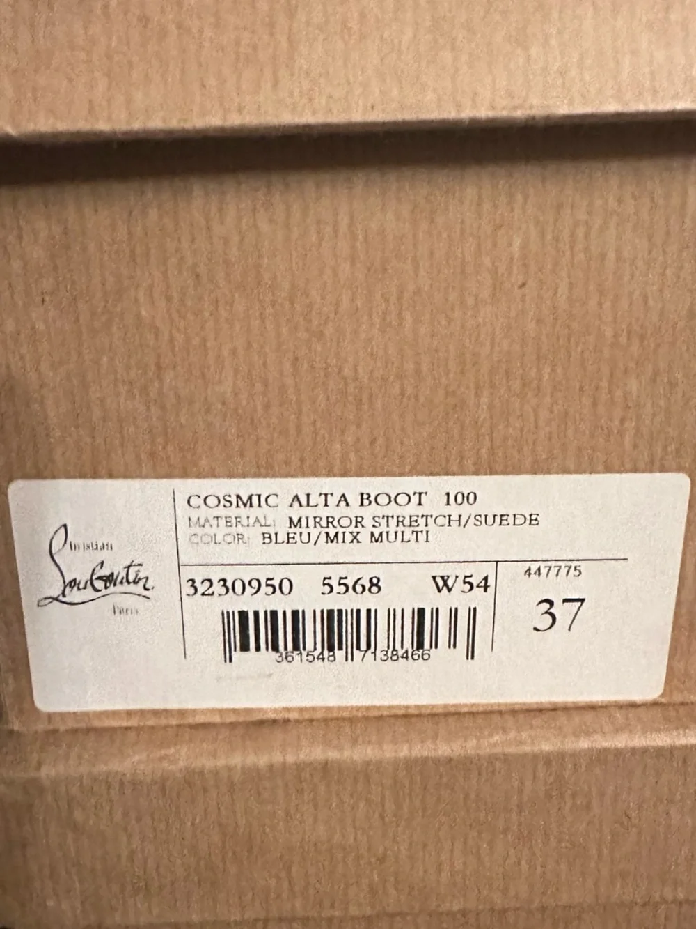 Christian Louboutin Cosmic Alta Boots 100 Over-the-Knee Strass RETAIL 3995